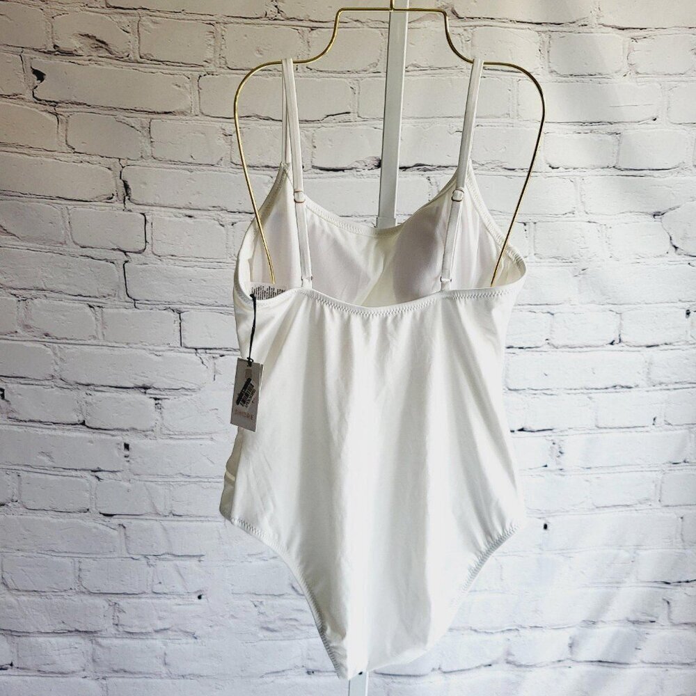 Shade & Shore, Women's Mesh Front One Piece Swimsuit, BT7-BN - Picture 3 of 4